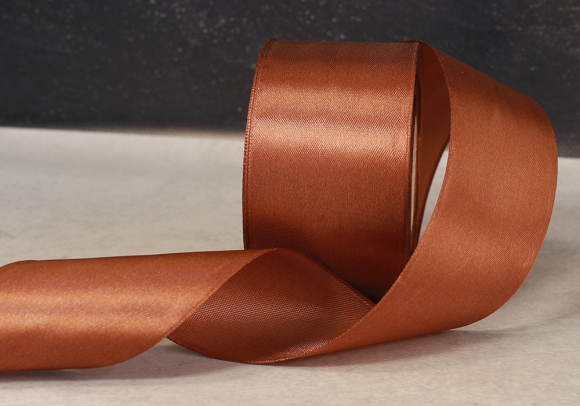 Стрічка атласна 4 см, золотисто-коричневий (№31)