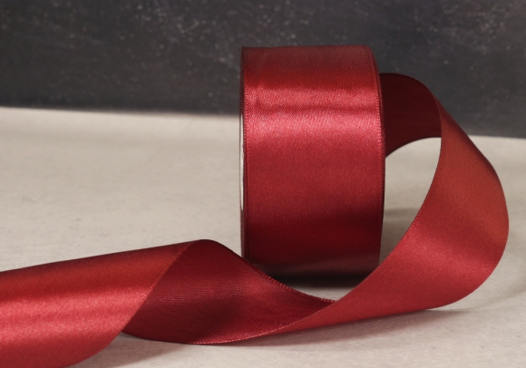 Стрічка атласна 4 см, бордовий (№48)