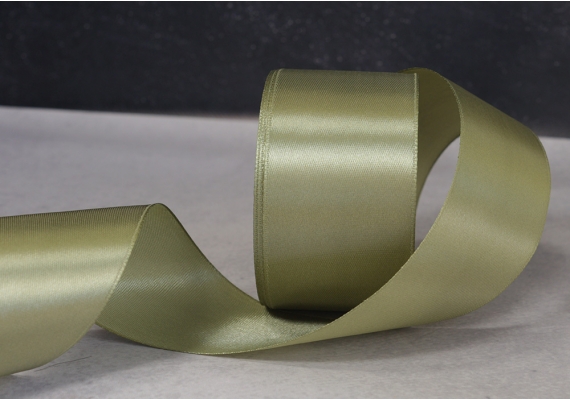 Стрічка атласна 4 см, жовто-оливковий (№55) Стрічка атласна 4 см, жовто-оливковий (№55)