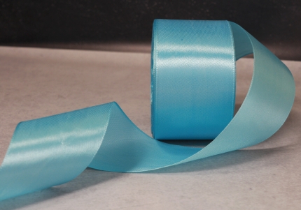 Стрічка атласна 7,5 см, світло-бірюзовий (№62)