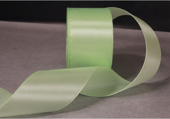 Стрічка атласна 4 см, біло-зелений (№80) Стрічка атласна 4 см, біло-зелений (№80)