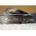 Стрічка атласна з надписом "Beautiful Love" (2,5 см *30 м), графітовий (№121)