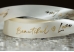 Стрічка атласна з надписом "Beautiful Love" (2,5 см *30 м), молочний (№168)