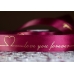 Стрічка атласна з написом "Love you forever" (2,5 см *18 м), сливовий (№220) (1рулон)