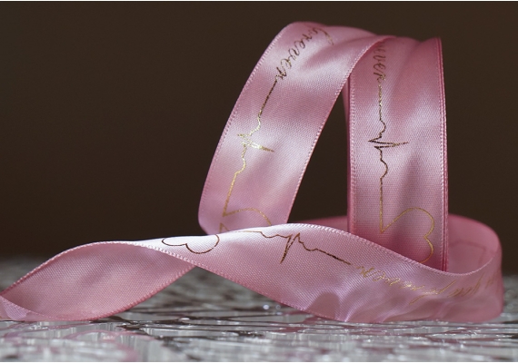 Стрічка атласна з написом "Love you forever" (2,5 см *18 м), рожевий (№90) (1рулон) Стрічка атласна з написом "Love you forever" (2,5 см *18 м), рожевий (№90) (1рулон)