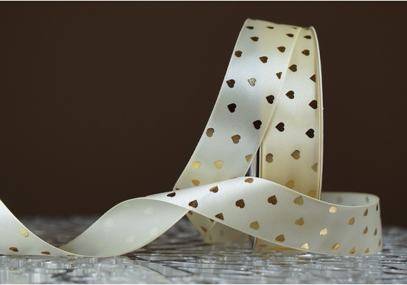 Атласна стрічка з принтом "СЕРЦЕ" (2,5 см *30 м), жовтий (№243) Атласна стрічка з принтом "СЕРЦЕ" (2,5 см *30 м), жовтий (№243)