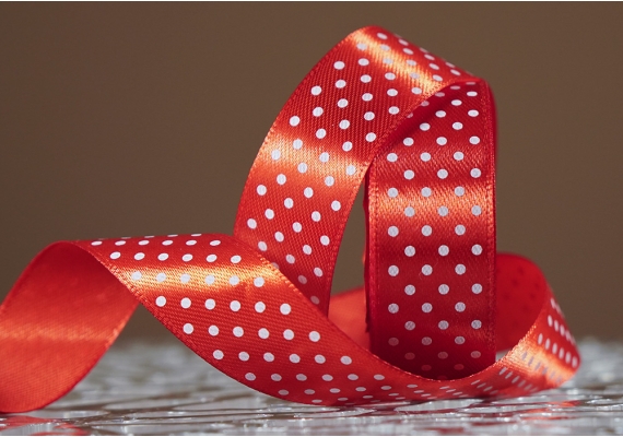 Атласна стрічка з принтом "ГОРОШОК" (2,5 см *45 м), червоний (№26) Атласна стрічка з принтом "ГОРОШОК" (2,5 см *45 м), червоний (№26)
