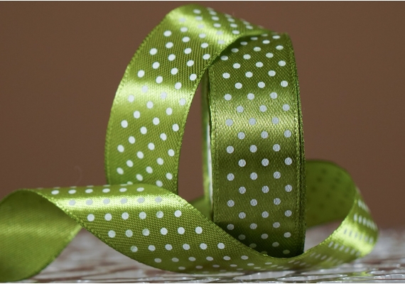 Атласна стрічка з принтом "ГОРОШОК" (2,5 см *45 м), папоротево-зелений (№95) Атласна стрічка з принтом "ГОРОШОК" (2,5 см *45 м), папоротево-зелений (№95)