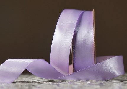 Стрічка двостороння атласна 2,5 см, ліловий (№136)