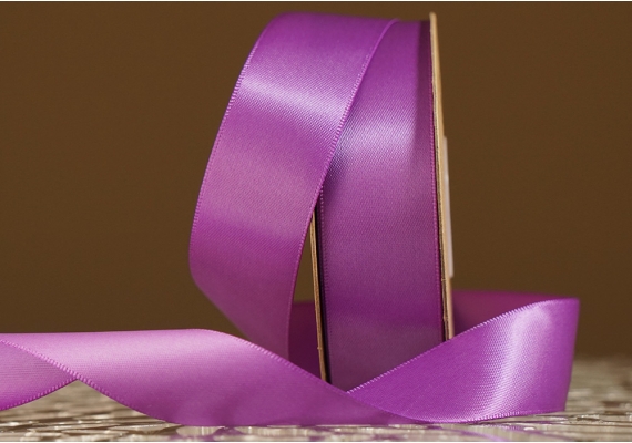 Стрічка двостороння атласна 2,5 см, бузковий (№143) Стрічка двостороння атласна 2,5 см, бузковий (№143)