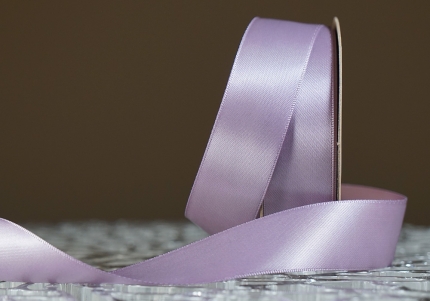 Стрічка двостороння атласна 2,5 см, бузковий (світлий) (№23)