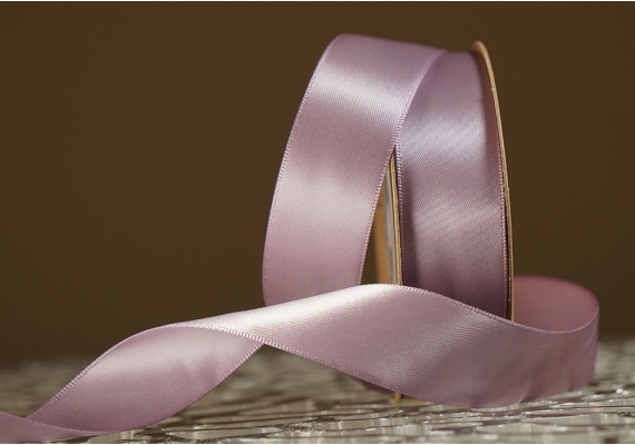 Стрічка двостороння атласна 2,5 см, сіро-рожевий (№24) Стрічка двостороння атласна 2,5 см, сіро-рожевий (№24)
