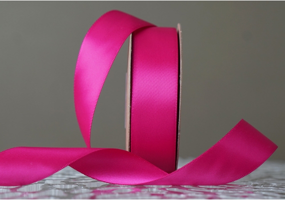 Стрічка двостороння атласна 2,5 см, колір Барбі (№37) Стрічка двостороння атласна 2,5 см, колір Барбі (№37)