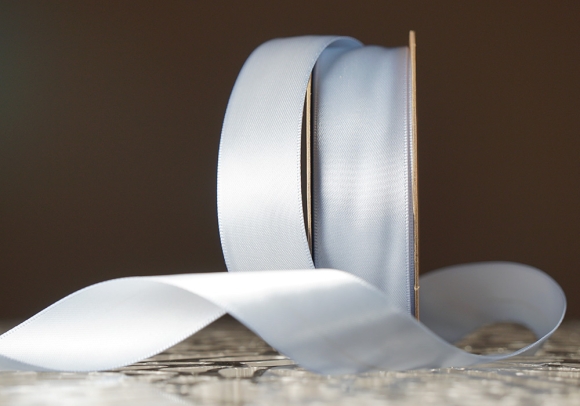 Стрічка двостороння атласна 2,5 см, світло-блакитний (№82)