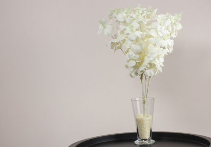 Гортензія молочна (Ivory) букет (16шт) (46см) (С30476)