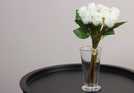 Троянди білі букет (11шт) (28см)