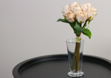 Троянди персикові букет (11шт) (28см)