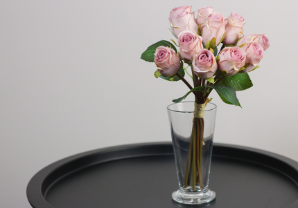 Троянди пудрові букет (11шт) (28см)