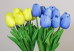 Тюльпани сині букет (9шт) (34см)