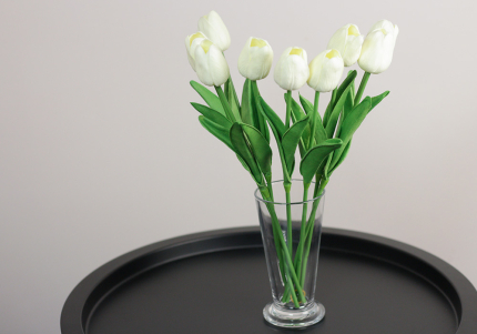 Тюльпани молочні букет (9шт) (34см)