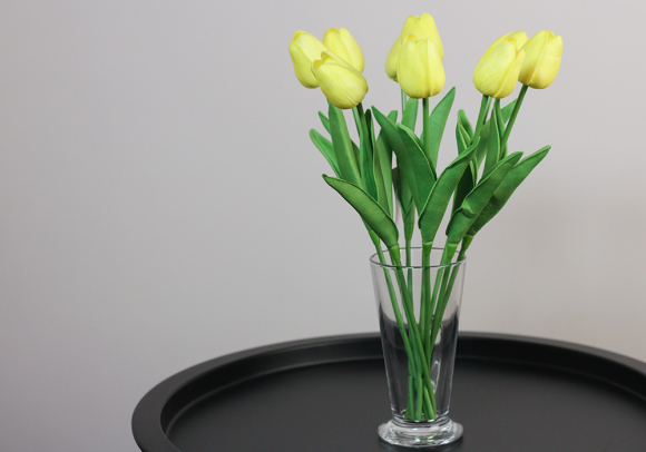 Тюльпани жовті букет (9шт) (34см)