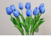 Тюльпани сині букет (9шт) (34см)