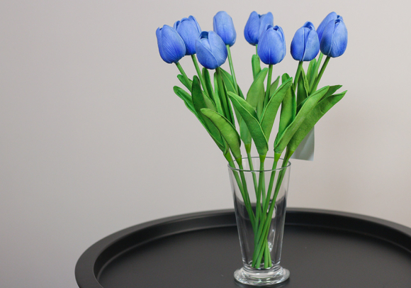 Тюльпани сині букет (9шт) (34см)