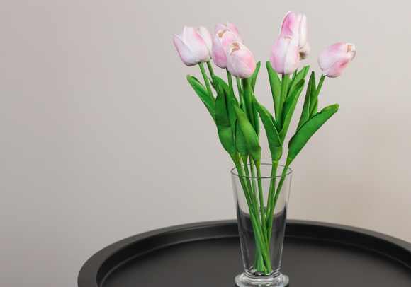 Тюльпани світло-рожеві букет (9шт) (34см)