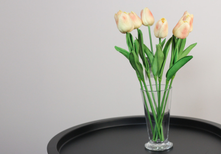 Тюльпани персикові букет (9шт) (34см)