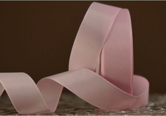 Стрічка репсова (2,5 см *23 м), рожевий (світлий) (№0-104)