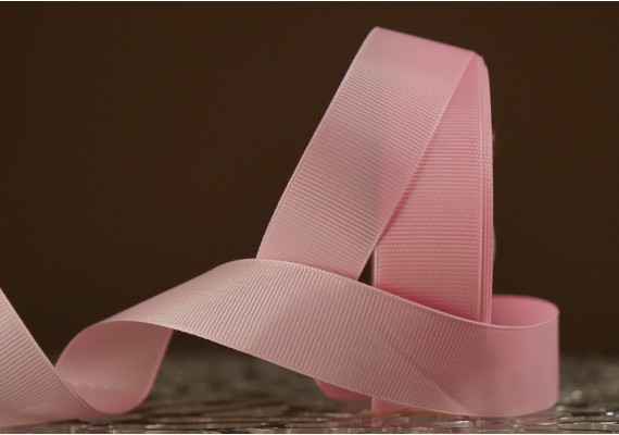 Стрічка репсова (2,5 см *23 м), рожевий (світлий) (№0-123)