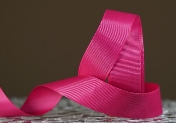 Стрічка репсова (2,5 см *23 м), яскраво-рожевий (№0-188)