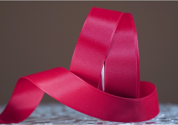 Стрічка репсова (2,5 см *23 м), червоний (карміновий) (№0-264) Стрічка репсова (2,5 см *23 м), червоний (карміновий) (№0-264)