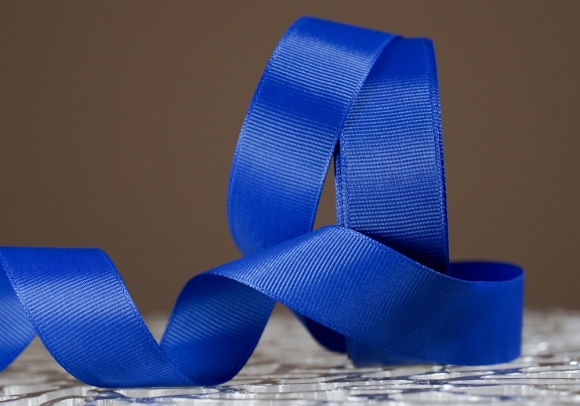 Стрічка репсова (2,5 см *23 м), синій (електрик) (№0-352)