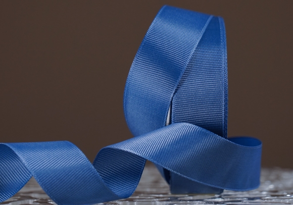 Стрічка репсова (2,5 см *23 м), синій (джинс) (№0-363)