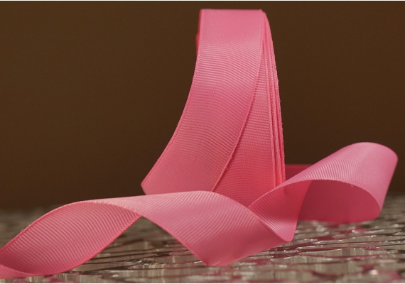 Стрічка репсова (2,5 см *23 м), рожевий насичений (№05)