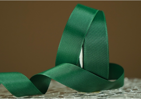 Стрічка репсова (2,5 см *23 м), темно-зелений (№0-587)