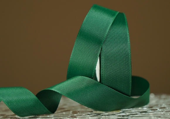 Стрічка репсова (2,5 см *23 м), темно-зелений (№0-587)