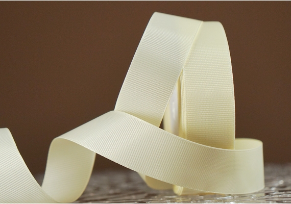 Стрічка репсова (2,5 см *23 м), лимонно-кремовий (№0-615)