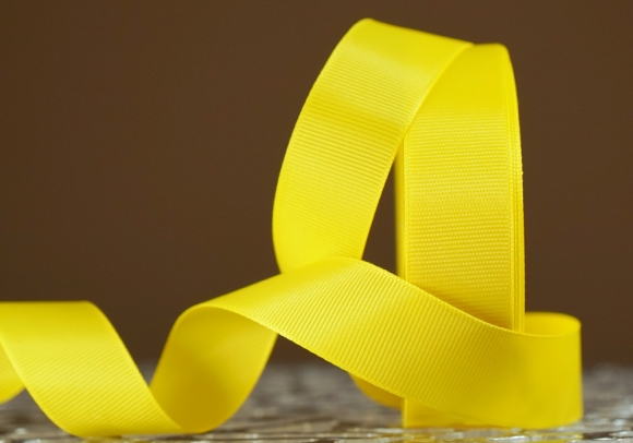 Стрічка репсова (2,5 см *23 м), жовтий (№0-641)