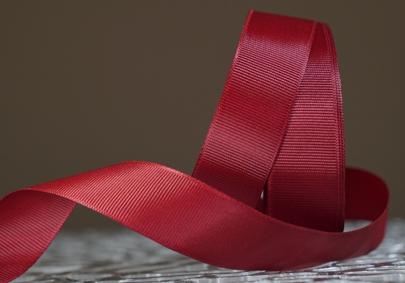 Стрічка репсова (2,5 см *23 м), вишневий  (№0-790)