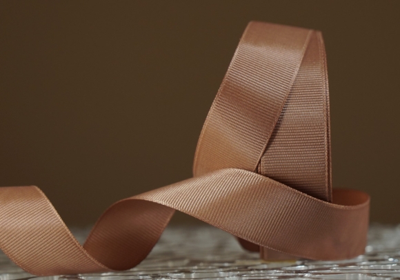 Стрічка репсова (2,5 см *23 м), бурий (коричневий) (№0-812)