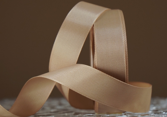 Стрічка репсова (2,5 см *23 м), коричневий (колір засмаги) (№0-835)