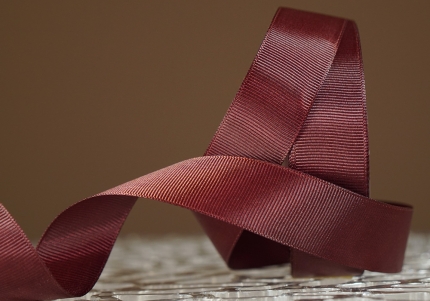 Стрічка репсова (2,5 см *23 м), бордово-коричневий (№0-868)