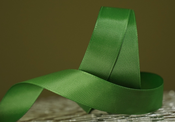 Стрічка репсова (2,5 см *23 м), травнево-зелений (№108)