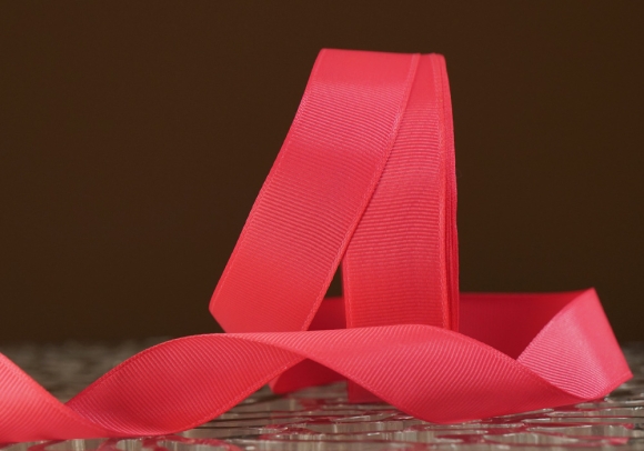 Стрічка репсова (2,5 см *23 м), рожевий (барбі) (№14)