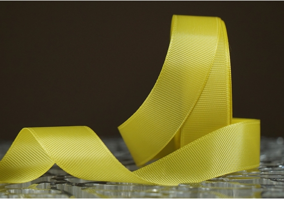 Стрічка репсова (2,5 см *23 м), жовтий (№15) Стрічка репсова (2,5 см *23 м), жовтий (№15)