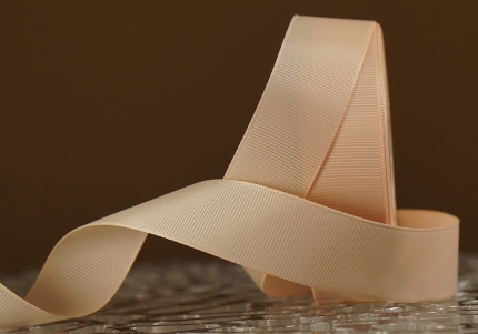 Стрічка репсова (2,5 см *23 м), бежевий (насичений) (№155)