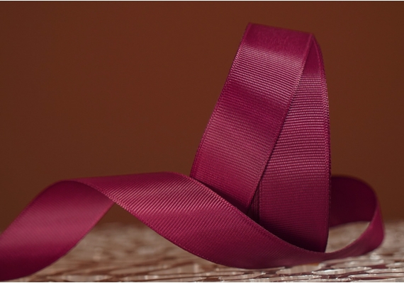 Стрічка репсова (2,5 см *23 м), темно-бордовий (№165)