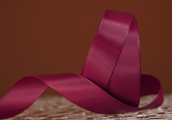 Стрічка репсова (2,5 см *23 м), темно-бордовий (№165)